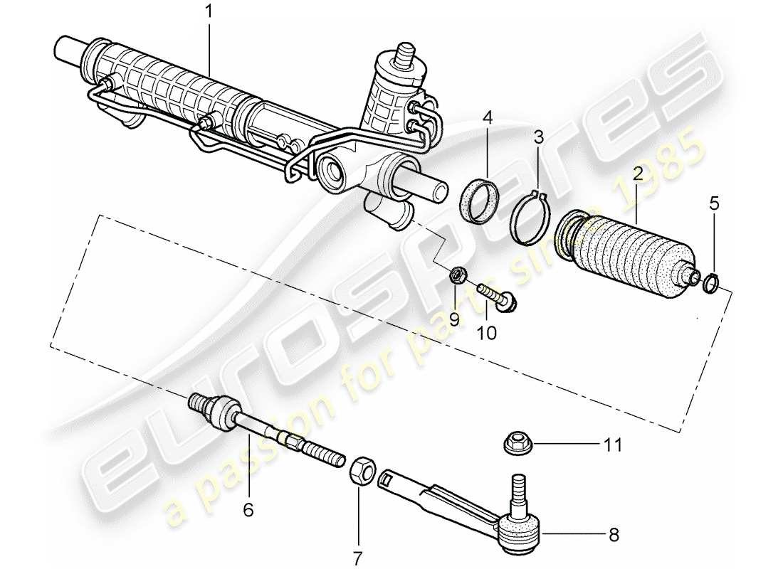 porsche 2009 997-2 turbo / gt2 power steering part diagram