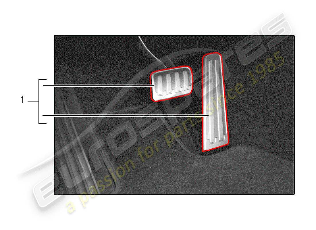 porsche 2012 (tequipment panamera) pedal cap parts diagram