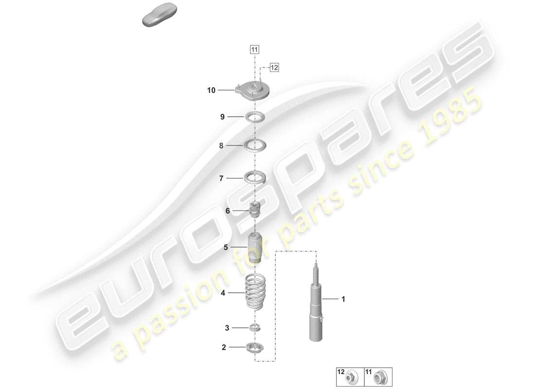 porsche 992 (2019) suspension part diagram