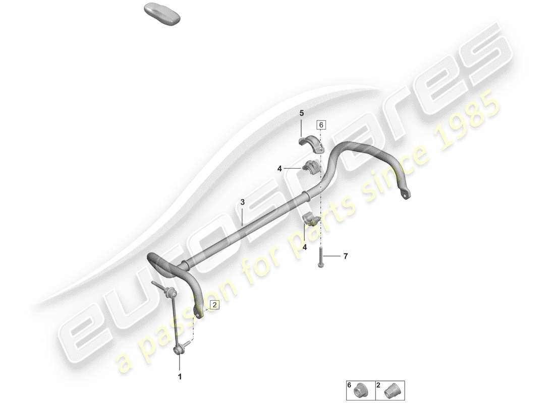 porsche 2019 (992-1) stabilizer parts diagram