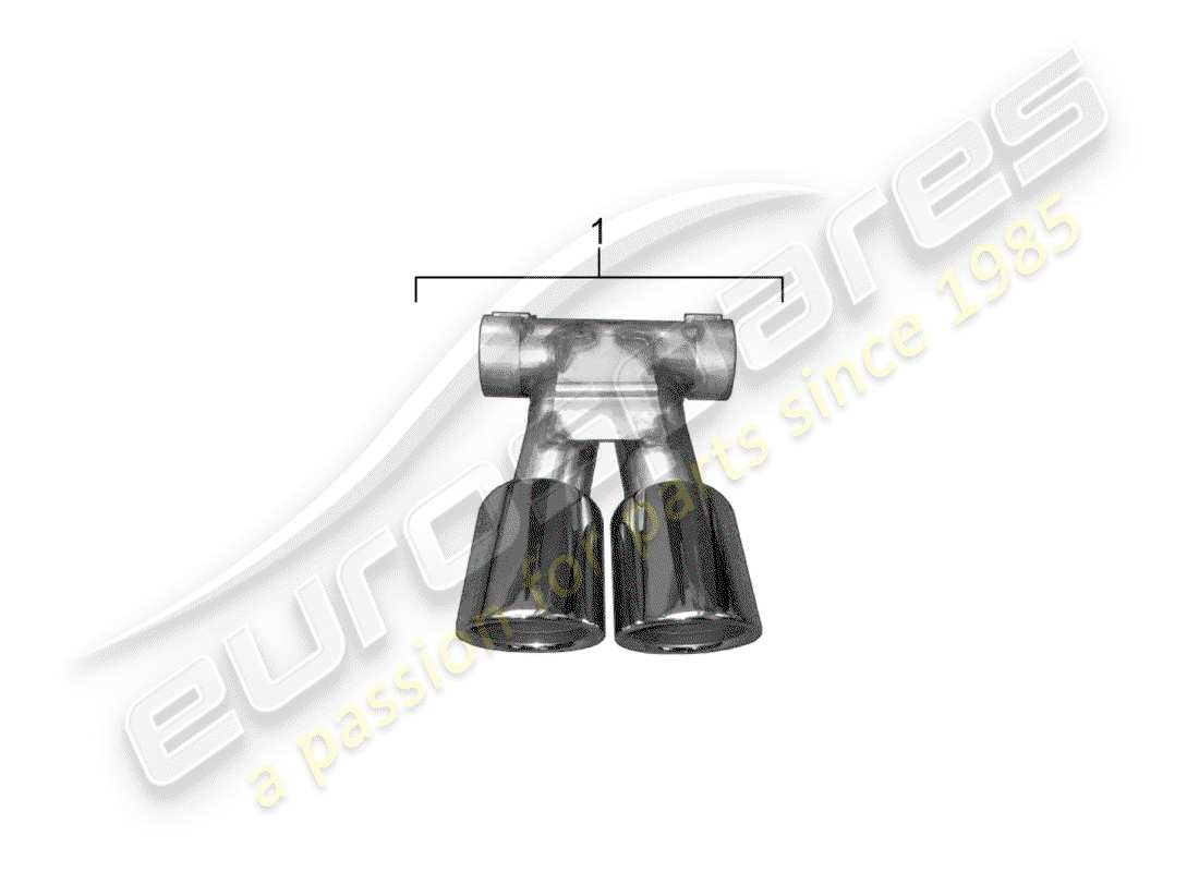 porsche 2014 (tequipment 98x/99x) tail pipe parts diagram