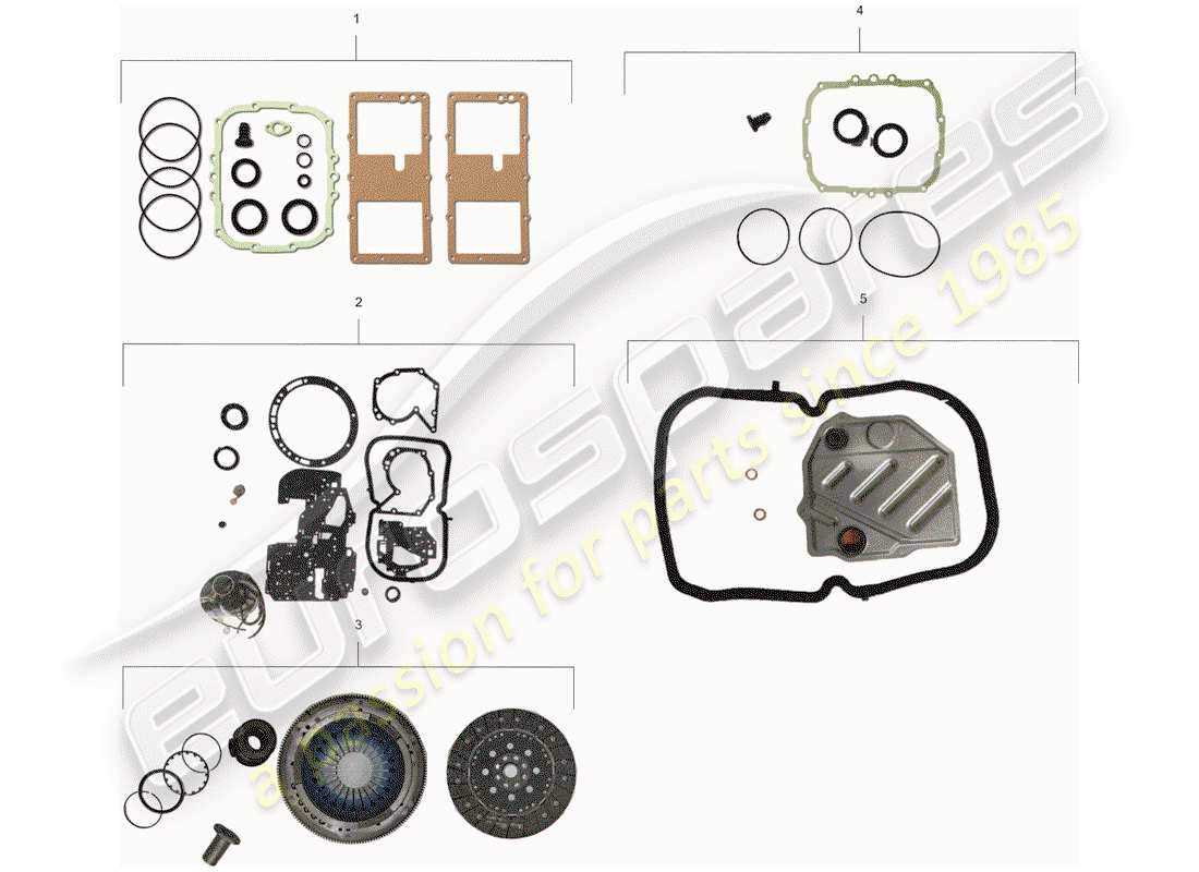 porsche 1988 (928) gasket set part diagram
