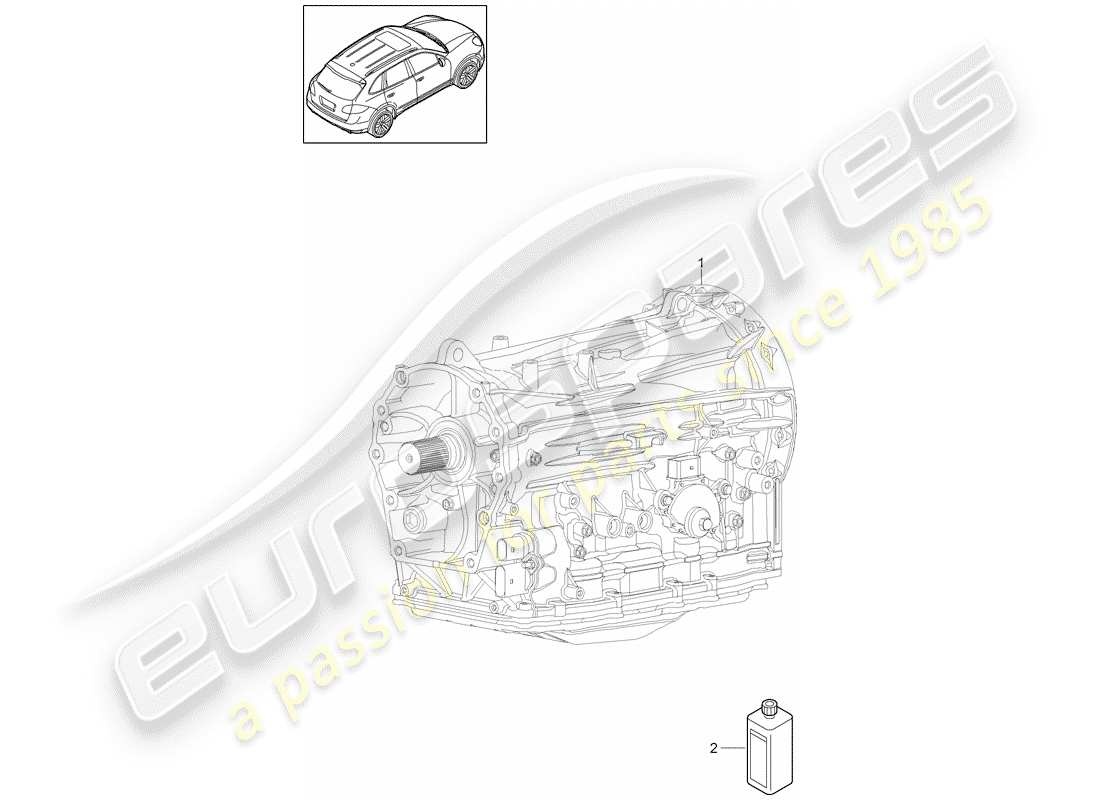 porsche 2013 (cayenne e2 92a) 8-speed automatic gearbox parts diagram