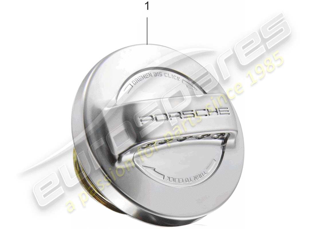 porsche 2013 (accessories) fuel tank cap - aluminium look part diagram