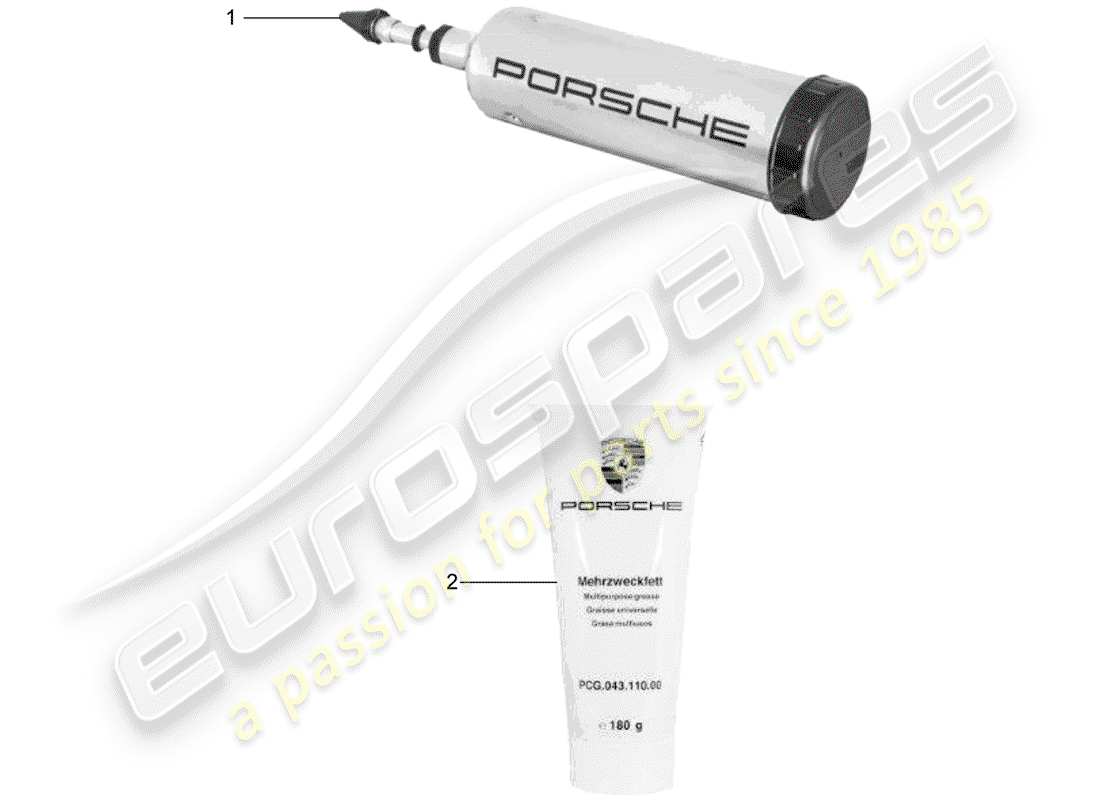 porsche 2013 (accessories) tool - lubricants parts diagram