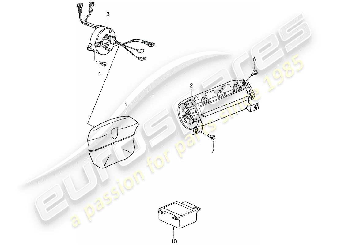 porsche 1994 (993) airbag - see technical information - gr.6 nr.5/96 part diagram