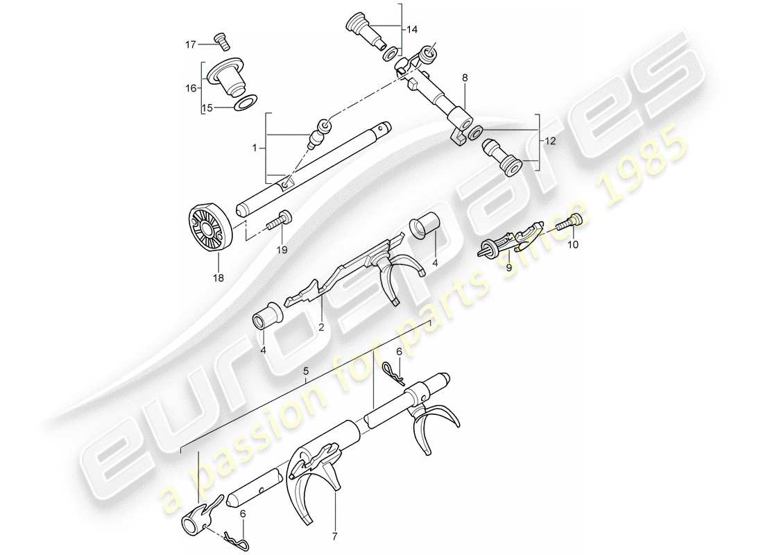 porsche 2006 (987 cayman) manual gearbox part diagram