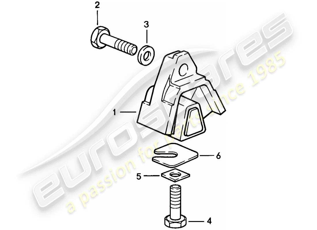 porsche 1986 (928) transmission suspension - manual gearbox part diagram