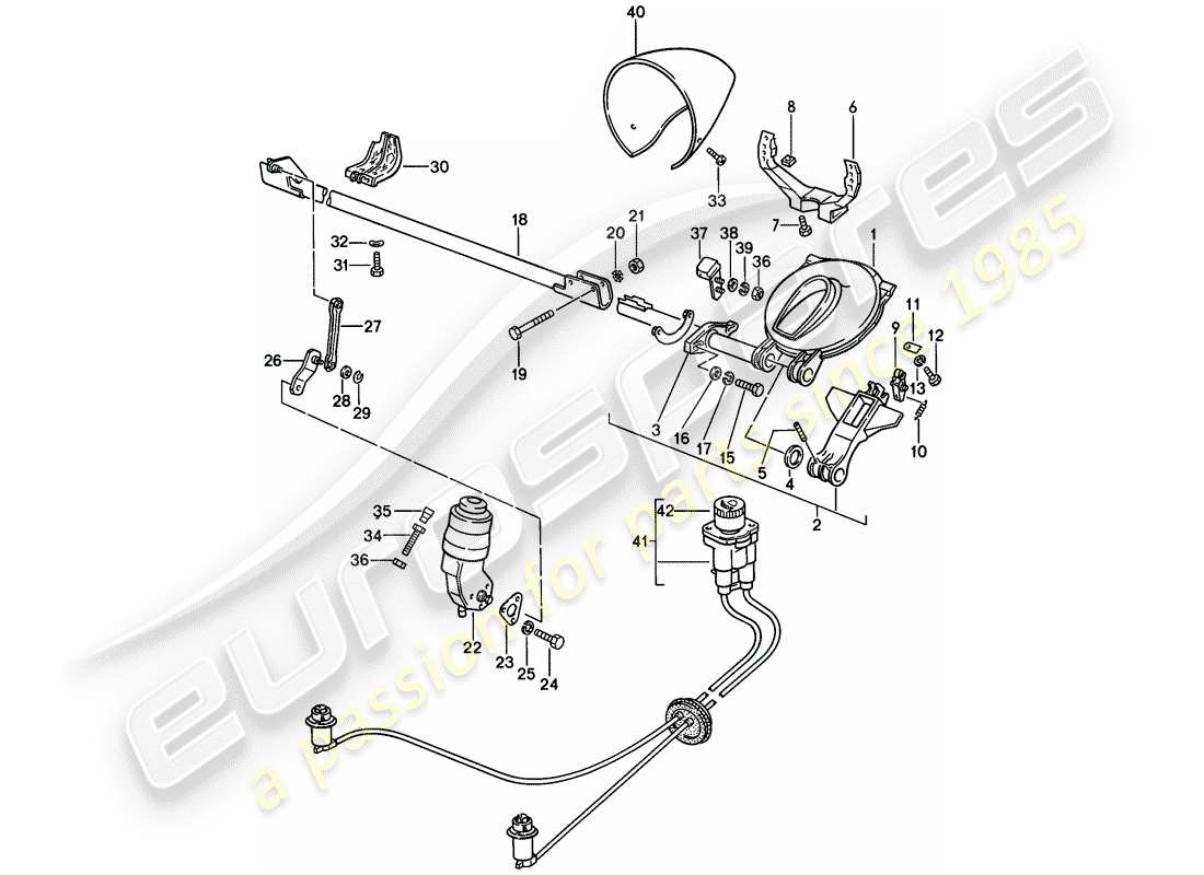 porsche 1981 (928) pop-up headlight part diagram