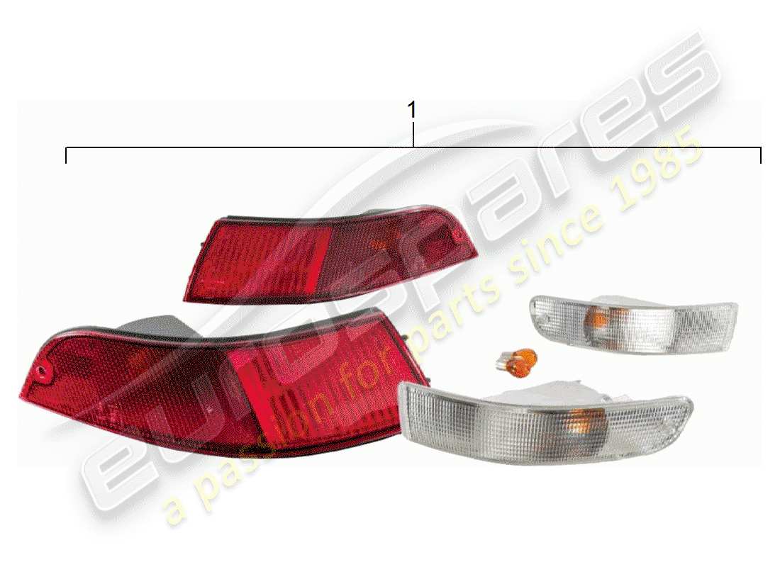 porsche classic accessories (2012) turn signal - rear light part diagram