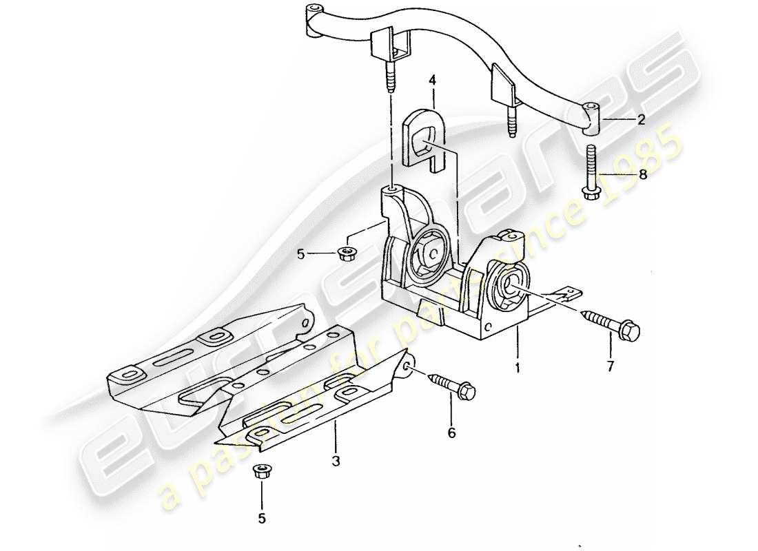 porsche 2003 (996 gt3) transmission suspension parts diagram