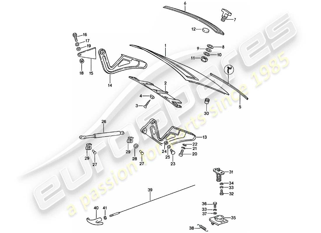 porsche 1981 (911) cover part diagram