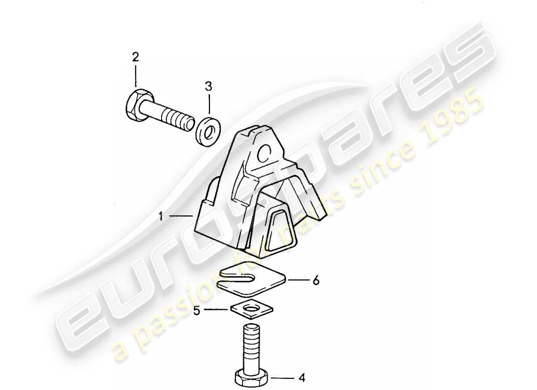 porsche 1988 (928) automatic transmission - transmission suspension part diagram