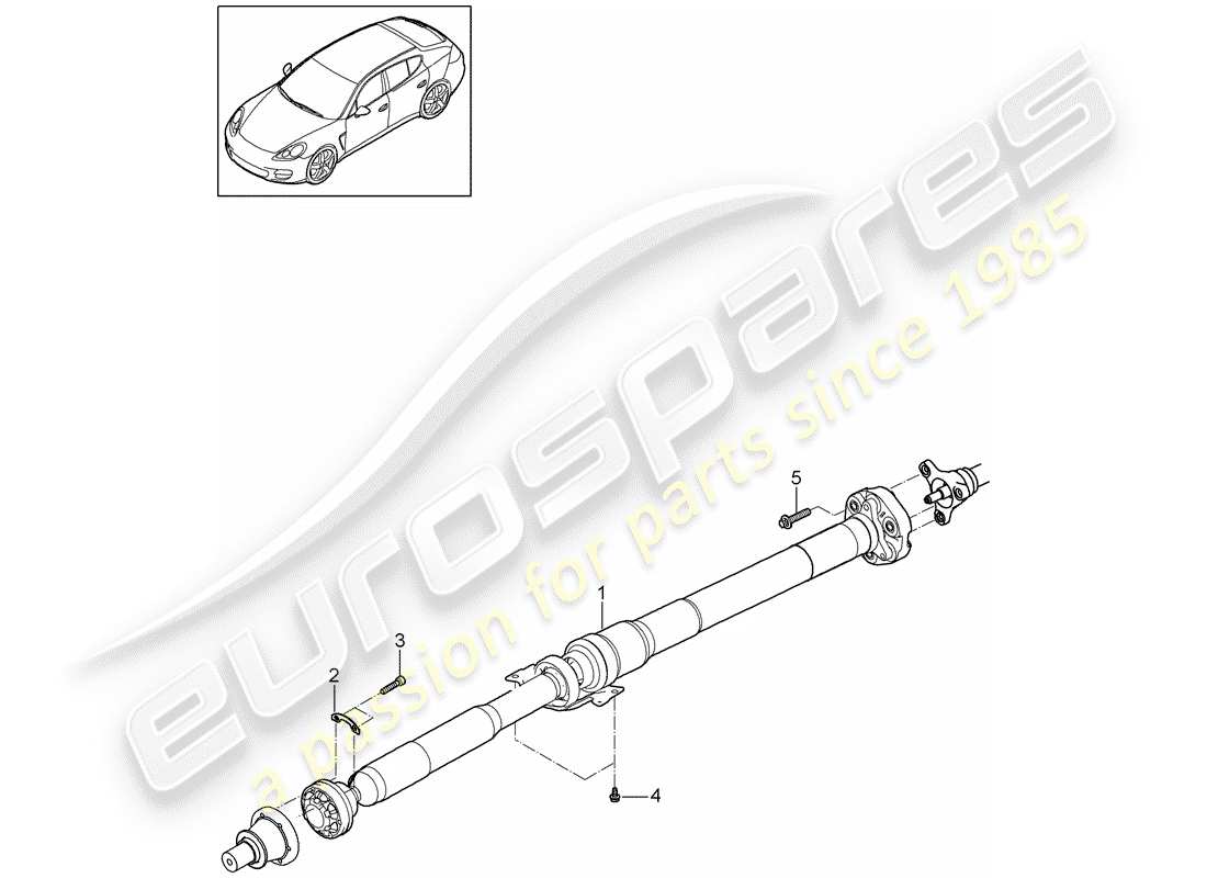 porsche 2013 (panamera 970) propeller shaft parts diagram