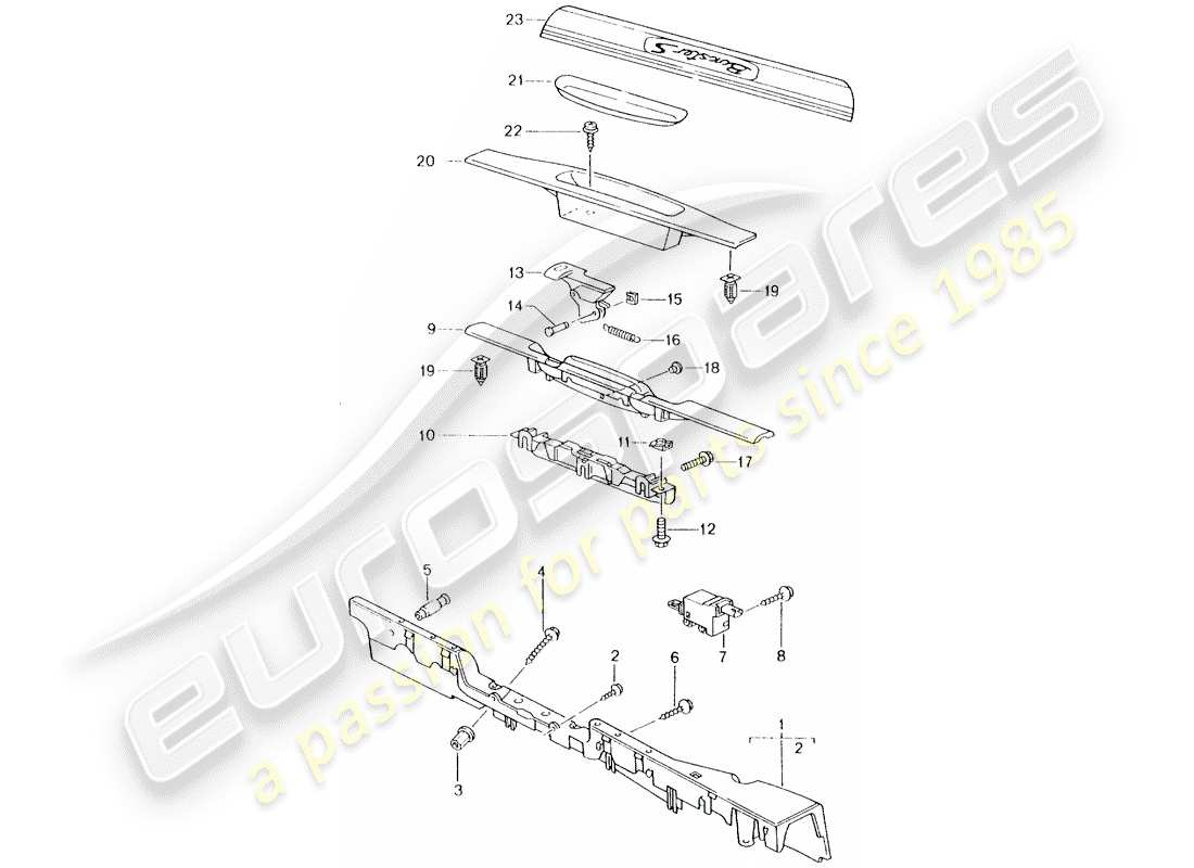 porsche 1999 (986 boxster) lining - sill parts diagram