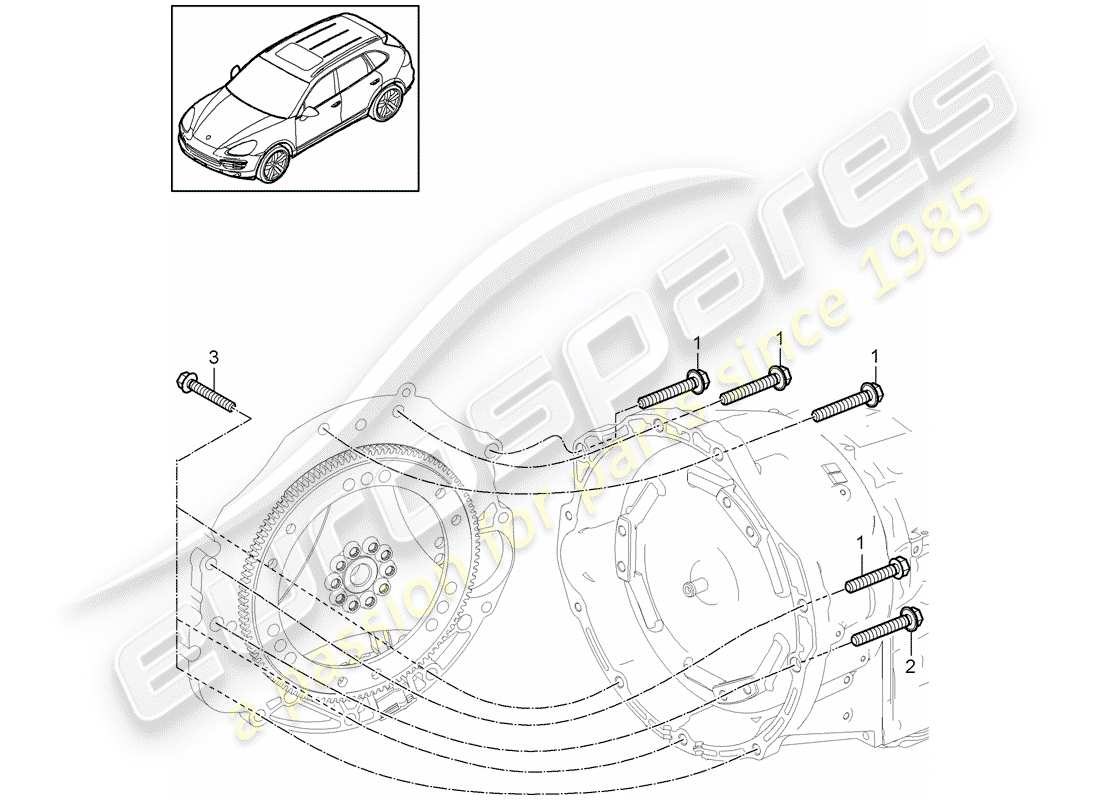 porsche 2011 (cayenne e2 92a) mounting parts for engine and part diagram