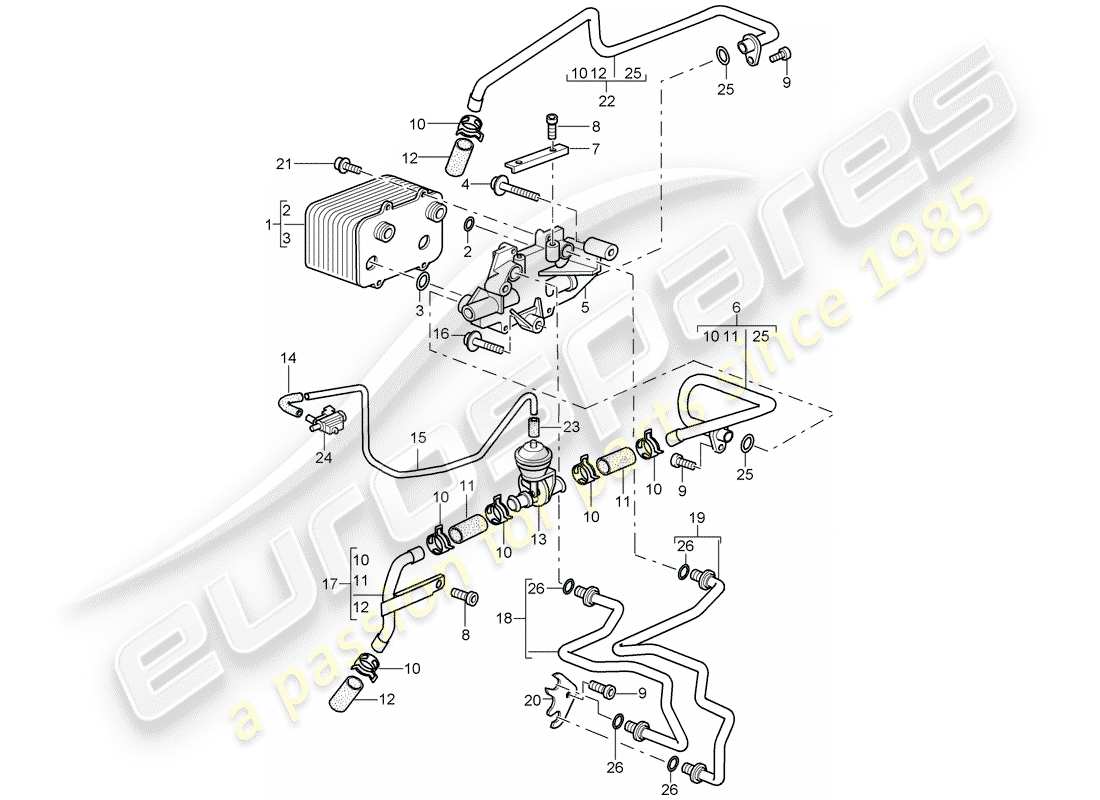 porsche 2006 (987 cayman) tiptronic part diagram