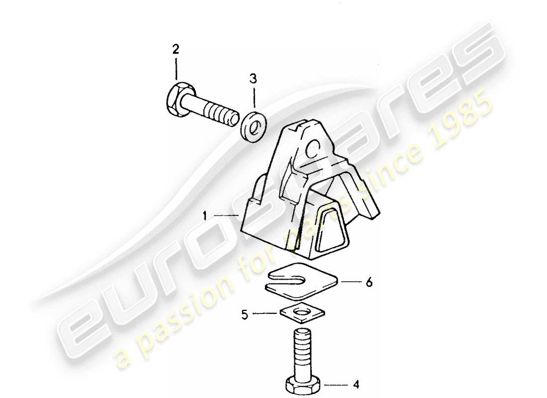porsche 1993 (928) automatic transmission - transmission suspension part diagram