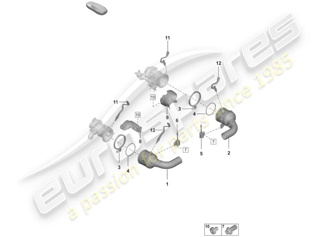 porsche 2019 (992-1) catalyst parts diagram