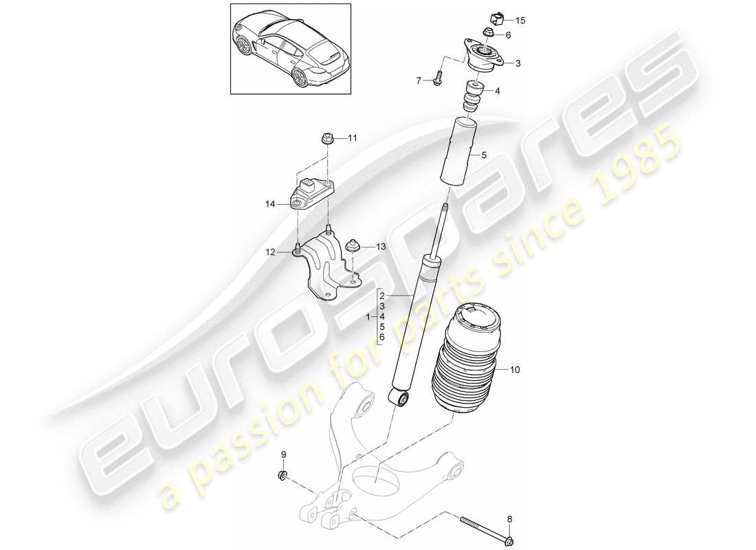 porsche 2013 (panamera 970) suspension parts diagram