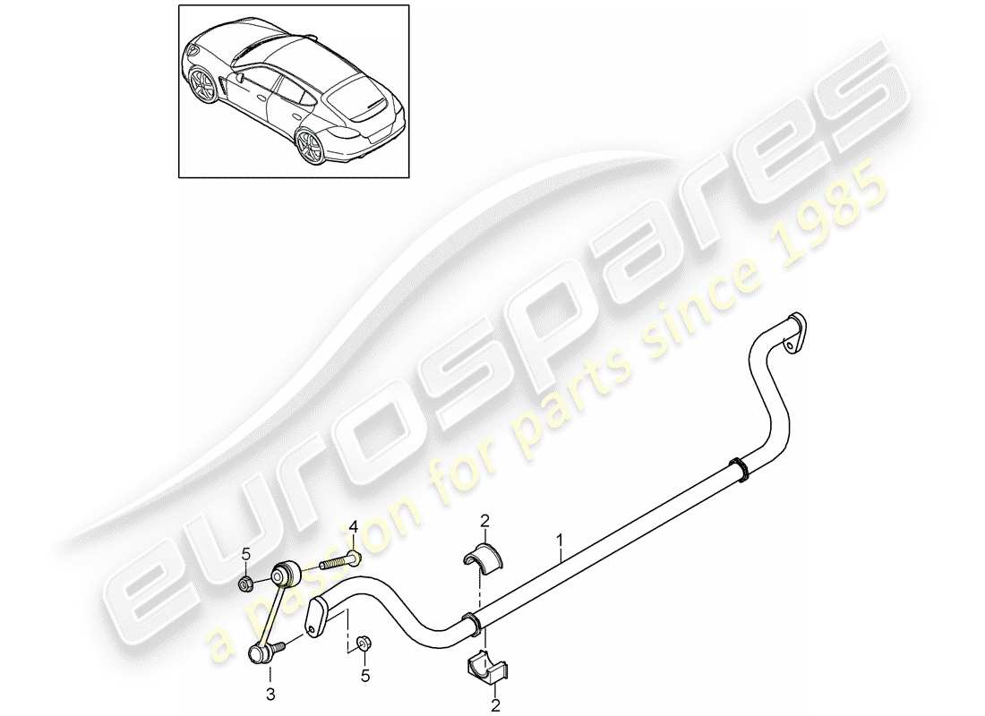 porsche 2013 (panamera 970) stabilizer parts diagram