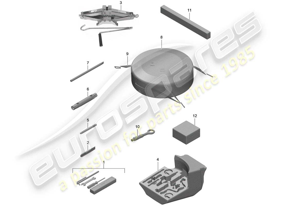 porsche 2014 (991-1) tool part diagram