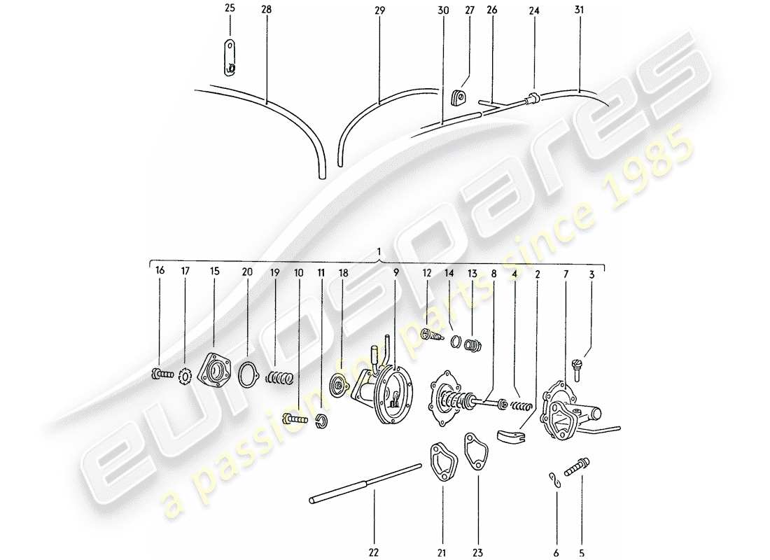 porsche 1975 (914) fuel pump part diagram