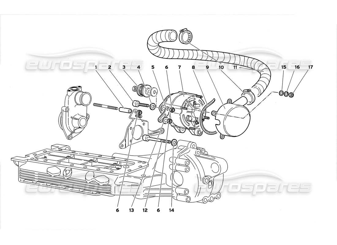 lamborghini diablo gt (1999) alternator parts diagram