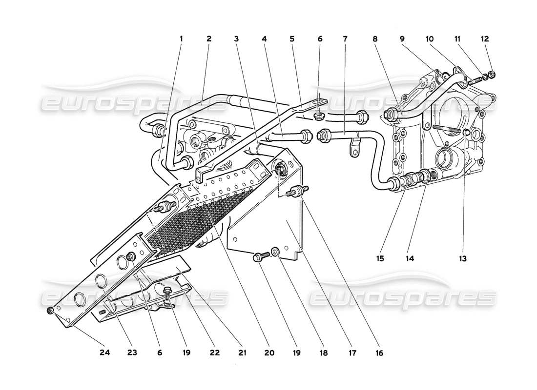 lamborghini diablo 6.0 (2001) engine oil system part diagram