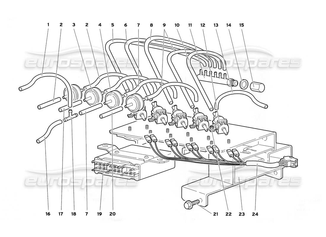 lamborghini diablo sv (1999) climate control part diagram