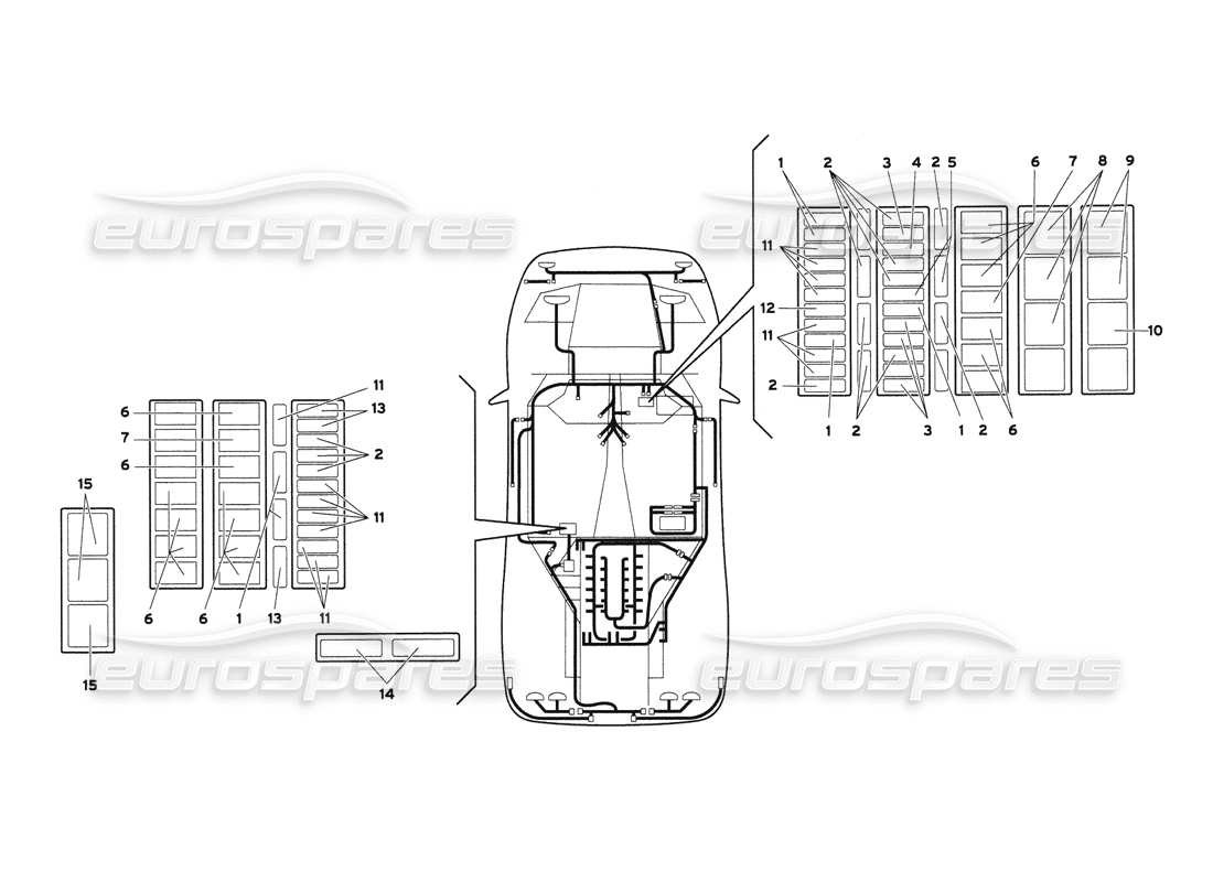 lamborghini diablo 6.0 (2001) electrical system part diagram