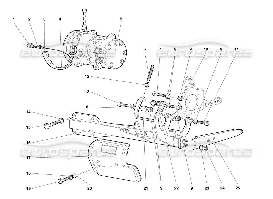 lamborghini diablo sv (1997) climate control part diagram