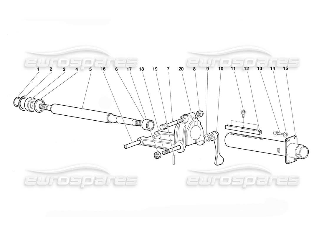 lamborghini diablo (1991) steering parts diagram