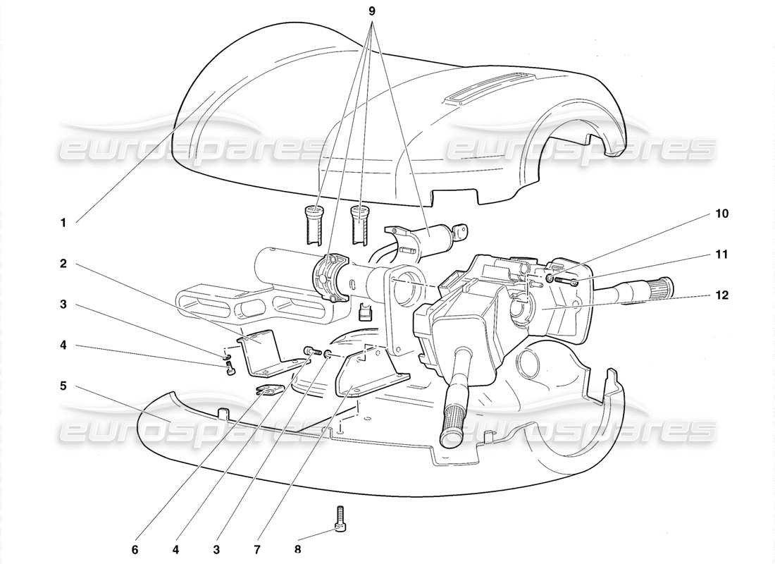 lamborghini diablo roadster (1998) steering part diagram