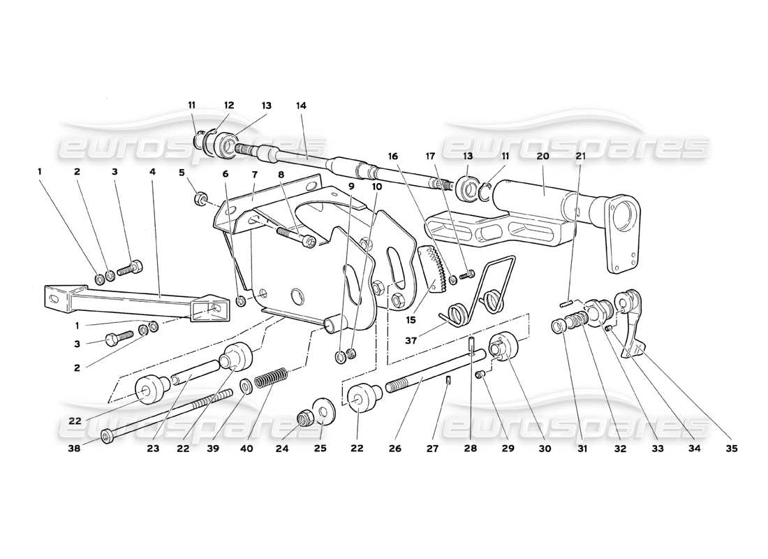 lamborghini diablo sv (1999) steering part diagram