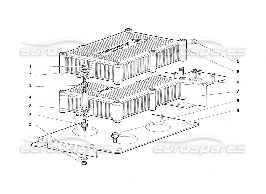 lamborghini diablo sv (1997) electronic injection units parts diagram