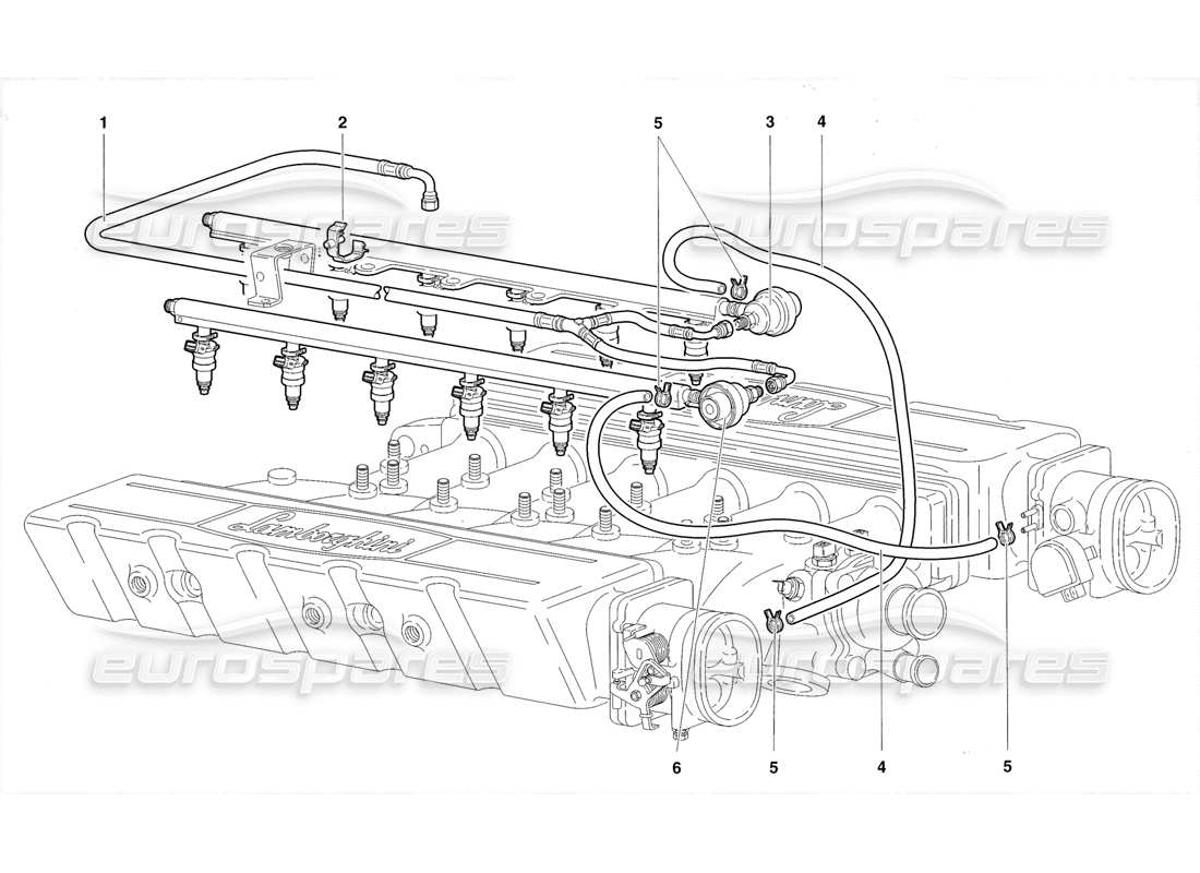 lamborghini diablo roadster (1998) fuel system part diagram