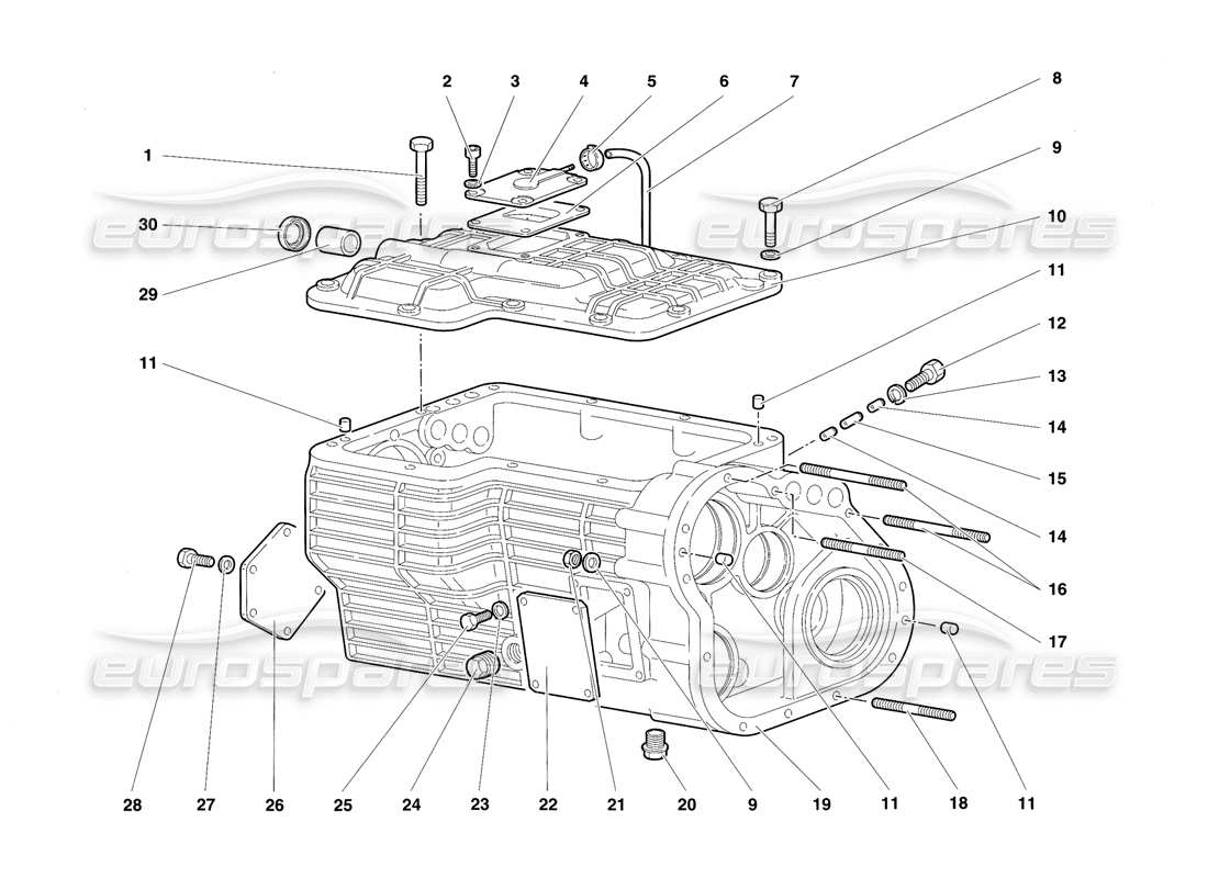 lamborghini diablo sv (1997) gearbox part diagram