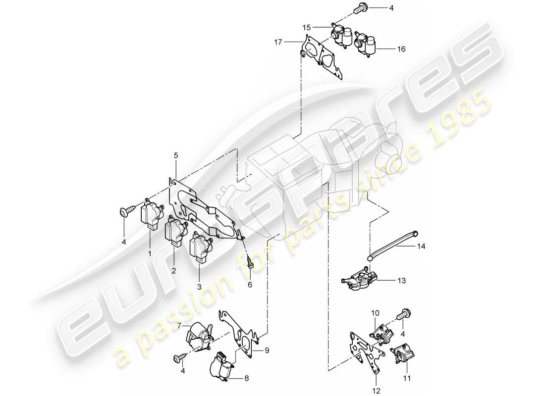 VIEW PARTS DIAGRAMS FROM THE PORSCHE CAYENNE PARTS CATALOGUE a part diagram from the porsche cayenne parts catalogue