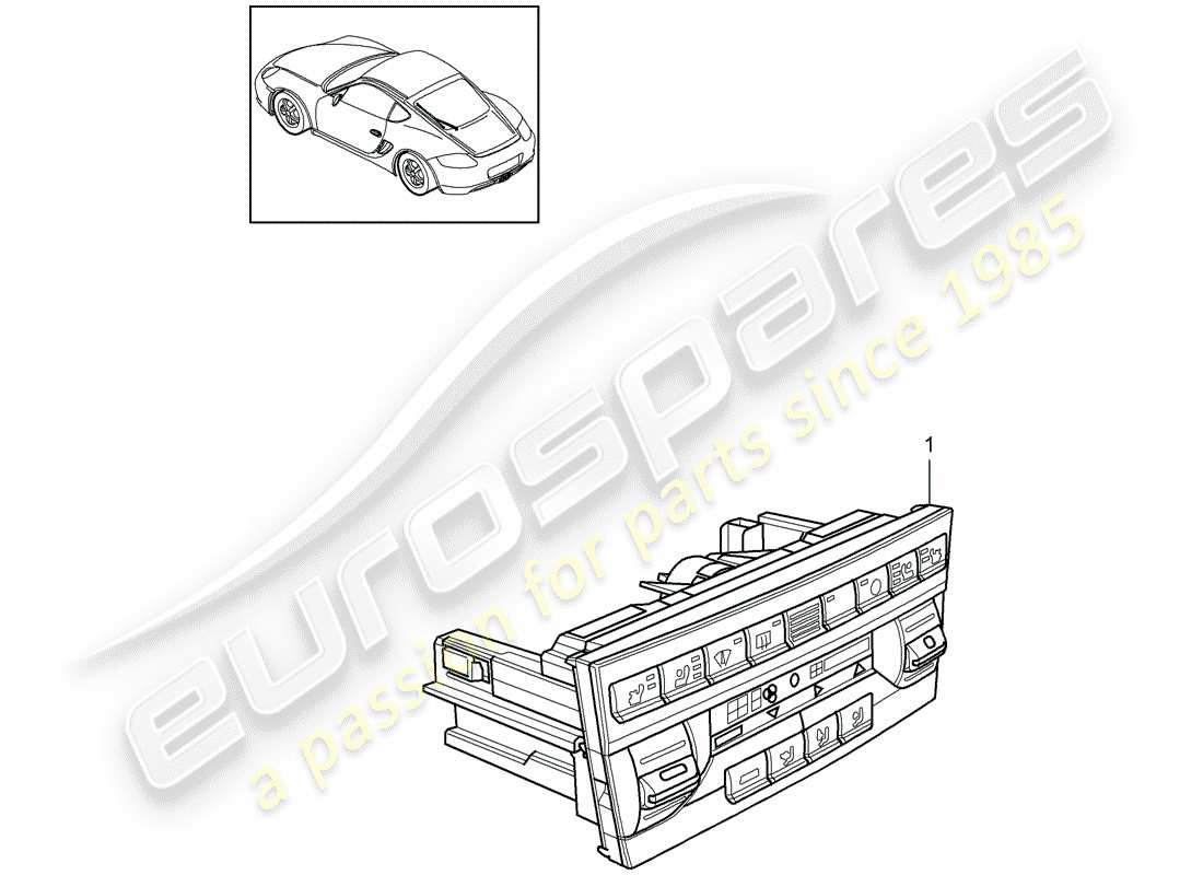 VIEW PARTS DIAGRAMS FROM THE PORSCHE CAYMAN PARTS CATALOGUE a part diagram from the porsche cayman parts catalogue