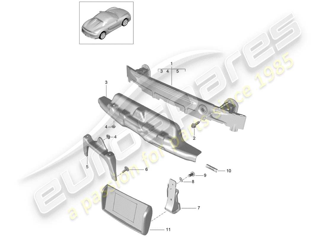 a part diagram from the porsche boxster parts catalogue