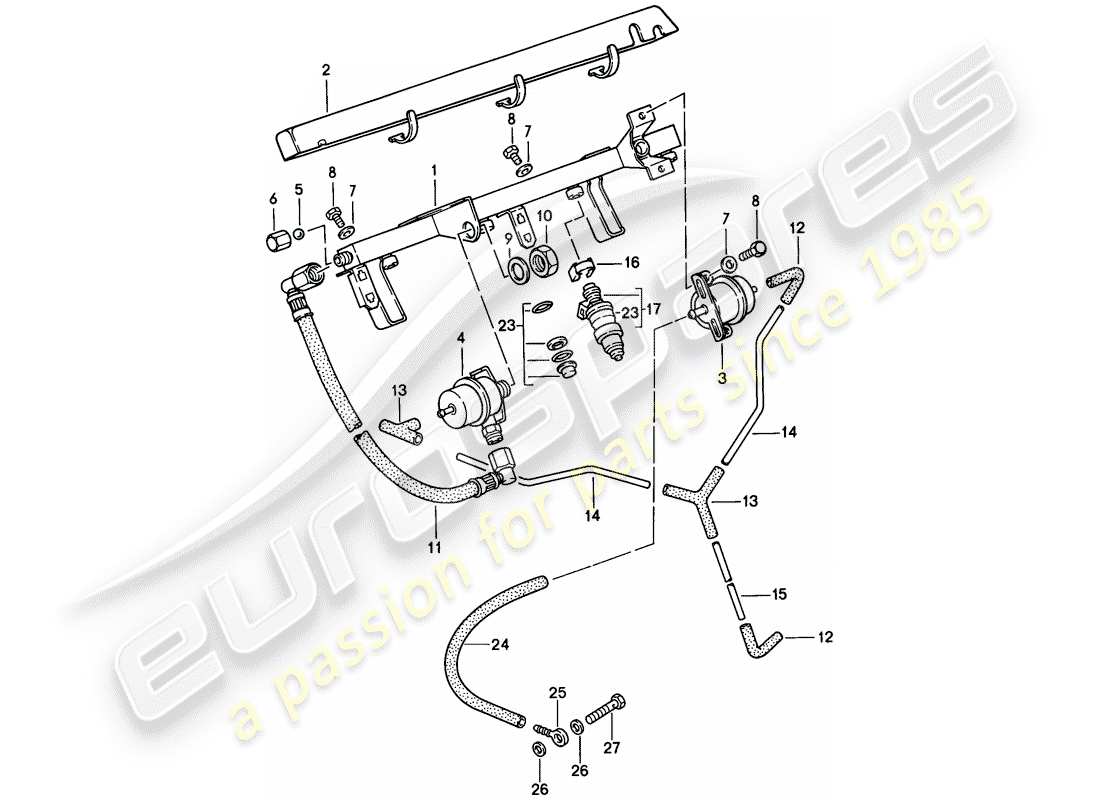 a part diagram from the porsche 944 parts catalogue