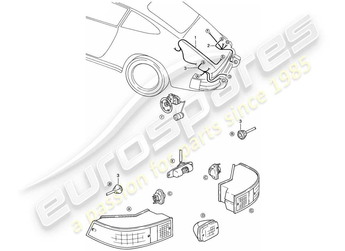 a part diagram from the porsche 911 parts catalogue