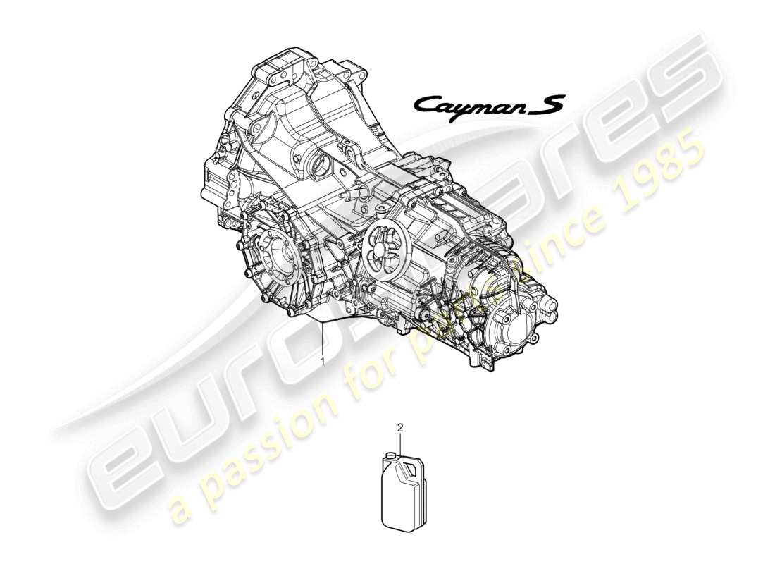 a part diagram from the porsche cayman parts catalogue