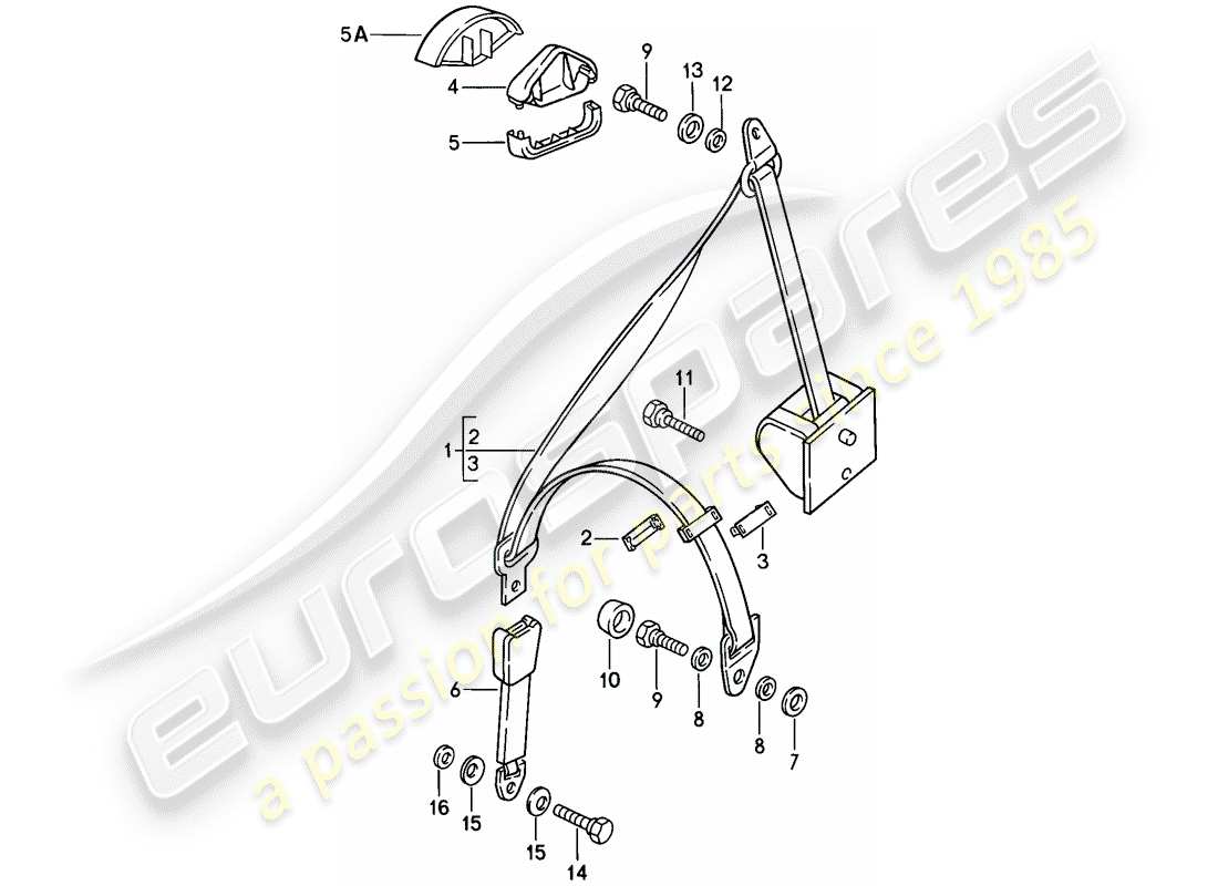 a part diagram from the porsche 944 parts catalogue