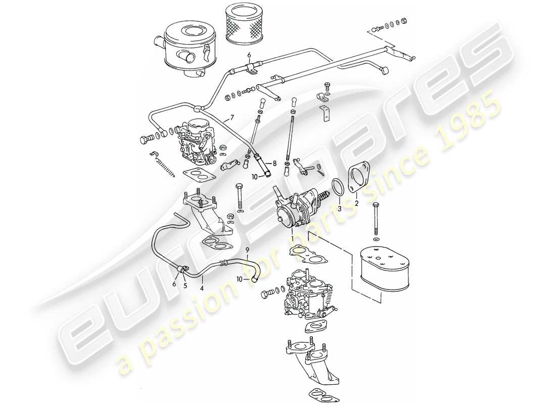 VIEW PARTS DIAGRAMS FROM THE PORSCHE 356 PARTS CATALOGUE a part diagram from the porsche 356 parts catalogue