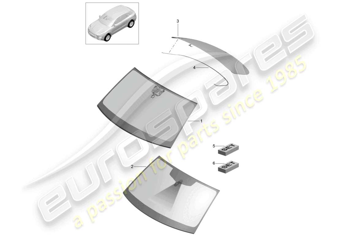 VIEW PARTS DIAGRAMS FROM THE PORSCHE MACAN PARTS CATALOGUE a part diagram from the porsche macan parts catalogue