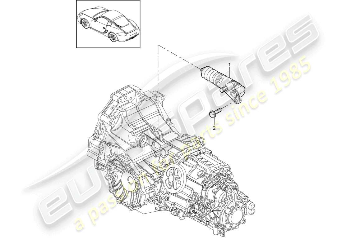 a part diagram from the porsche 2011 (987 cayman) parts catalogue