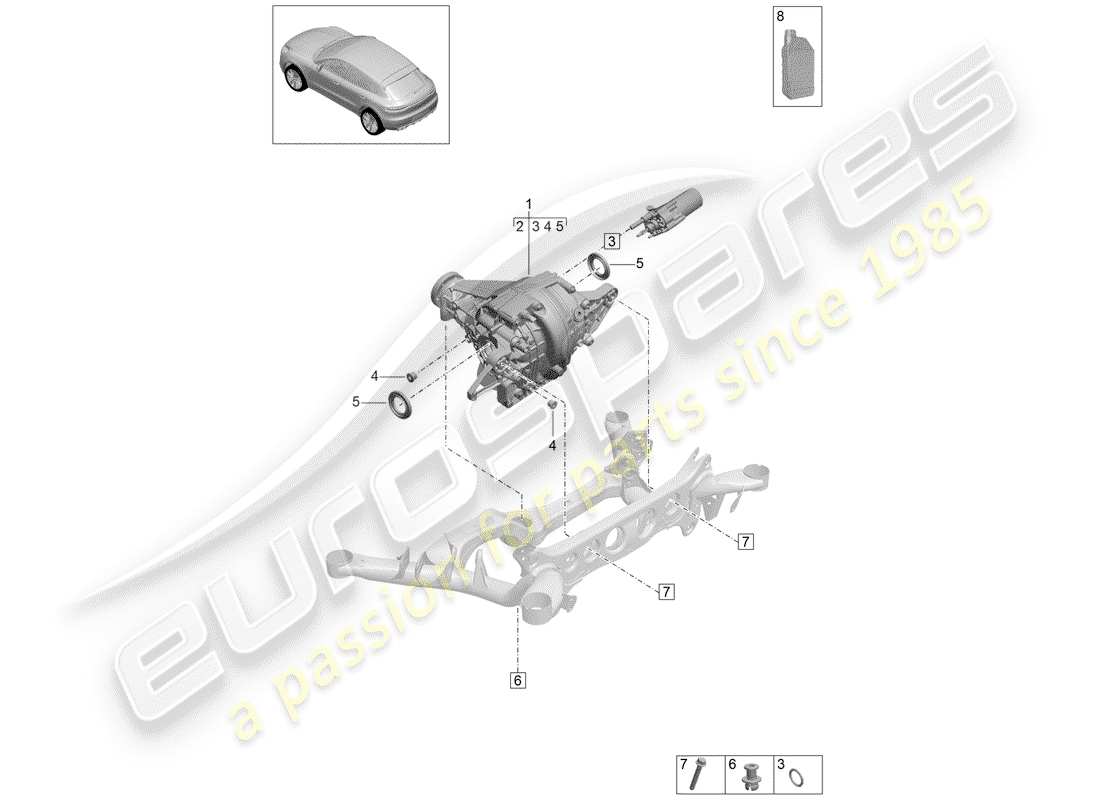 a part diagram from the porsche macan parts catalogue