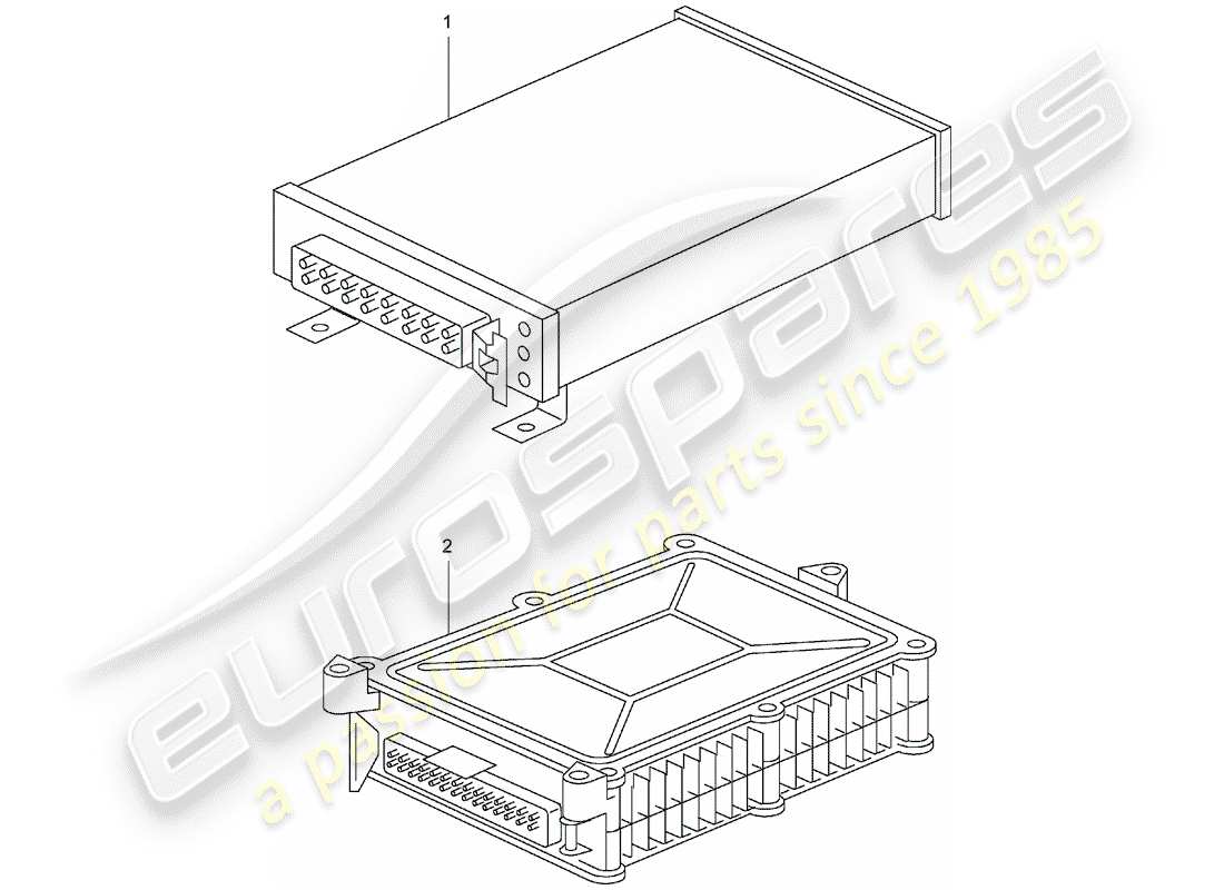 a part diagram from the porsche accessories and tequipment parts catalogue